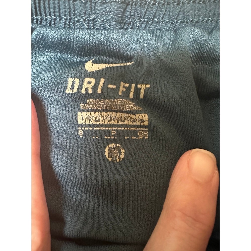NIKE DRI-FIT Blue w/ Neon Orange Trim Blue Mesh Sides Running Shorts, Women's S - Picture 2 of 5